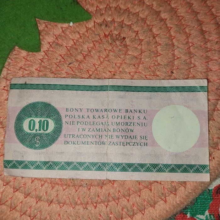 Bon towarowy PKO 10 centów z 1979 r.