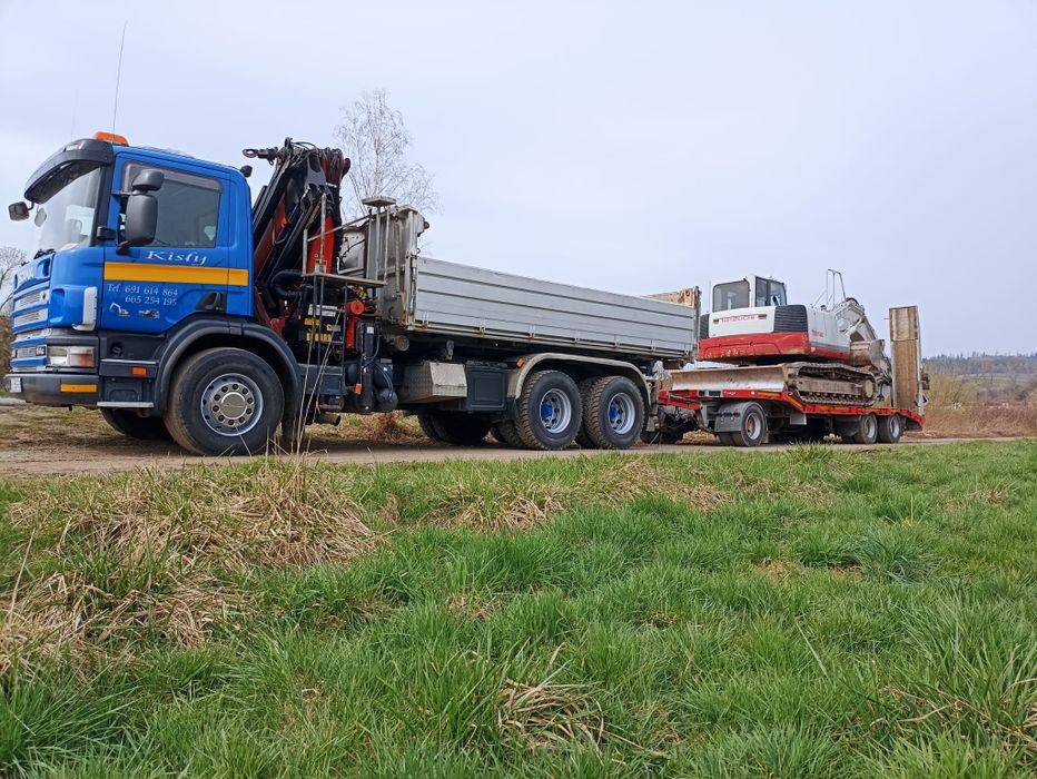 HDS,usługi koparka,transport niskopodwoziowy, prace ziemne,wozidło,