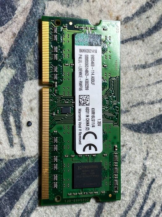 RAM Kingston 4GB DDR3 SO-DIMM PC3-12800S KVR16LS11/4
