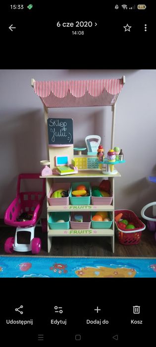 Sklep dla dzieci stragan warzywa owoce  sklepik