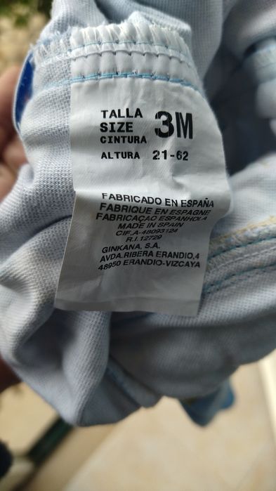 Calça bebé 3 meses