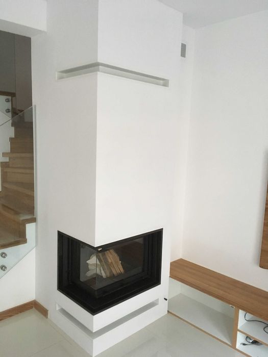 Kominek narożny –Montaż Zabudowa kominka gwarancja Katowice