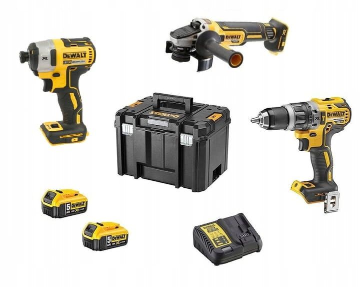 DEWALT ZESTAW combo DCD796 DCF887 DCG405 2X5.0Ah