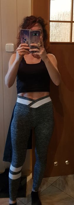 Legginsy Shein Szare