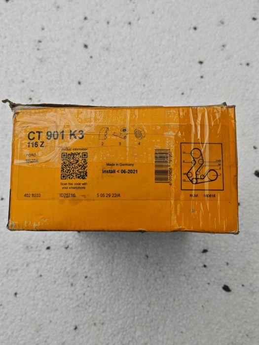 Комплект ремня ГРМ Continental ContiTech CT 901 K3.