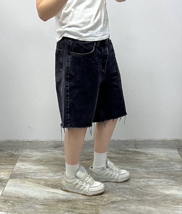 Широкі шорти джинсові чорні Loose Baggy fit широкие шорты BDG sk8