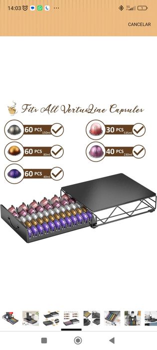 Nespresso Vertuo Plus (com caixa) + gaveta para cápsulas