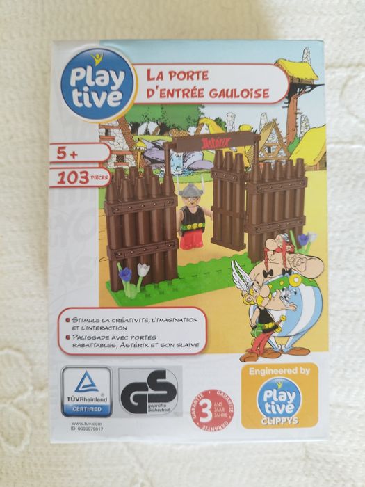 Caixa de brinquedos estilo Lego.  da história em quadrinhos Asterix e