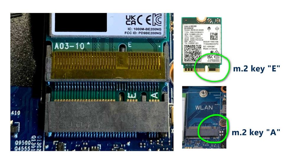 m.2 key "E" to "A" переходник для WiFi модулей
