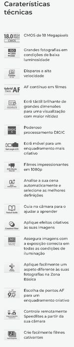 Câmera fotográfica Canon