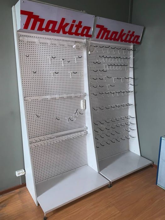 Стелаж перфорированный, торговый сталаж, стелаж перфорований Makita