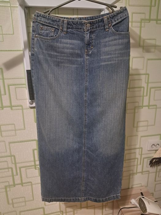 Джинсова спідниця максі
