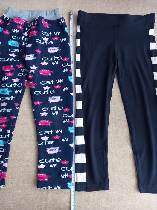 Legginsy dziewczęce ocieplane, rozmiar 110, Zestaw