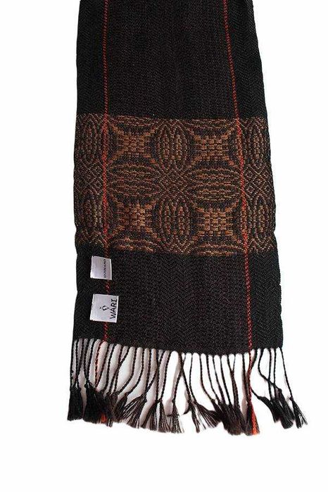 Szal vintage z alpaki 100% alpaka szalik damski męski
