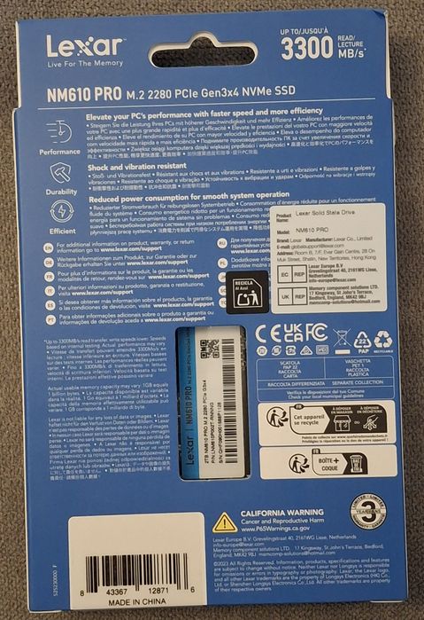 Lexar Disco SSD 2 TB NM610PRO64738560289282121