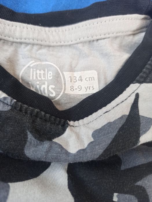 Zestaw trzech koszulek, bluzki z długim rękawem 134 cm