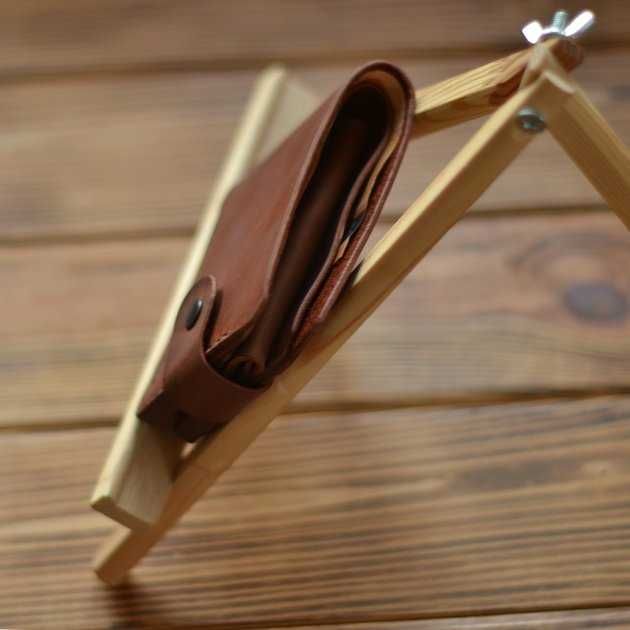 Prezent dla hodowcy gołębi Portfel męski skórzany  z grawerem handmade