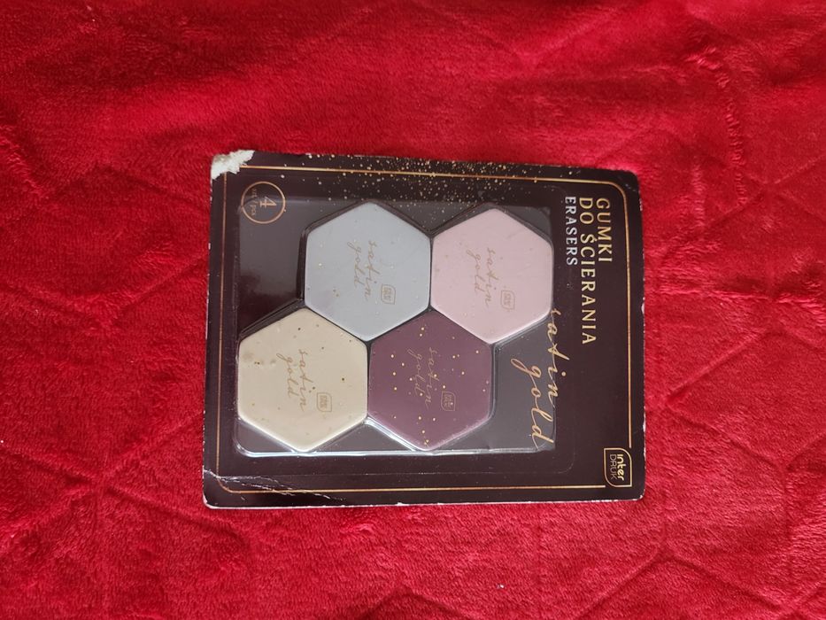 Gumki do ścierania 4w1 satin gold Interdruk