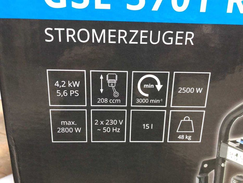 Генератор Güde GSE 3701 RS | Новий | 2.8 кВт | 4-тактний | Німеччина