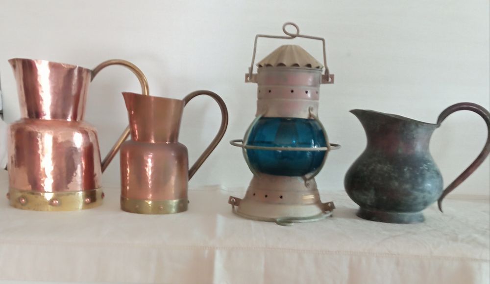 Peças antigas em cobre