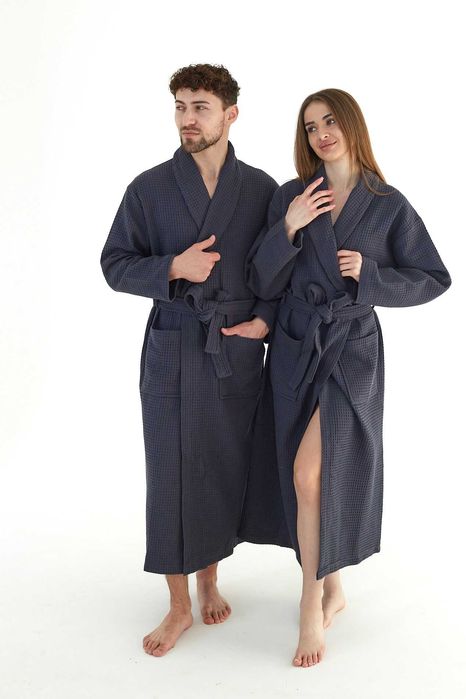 Szlafrok waflowy 100% bawelna lekki hotel SPA unisex rozne kolory