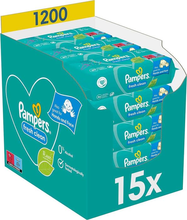 Lenços umedecidos Pampers fresh Clean, fragrância suave