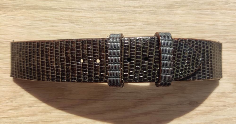 Ремінець для годинника з шкіри ігуани 22мм.