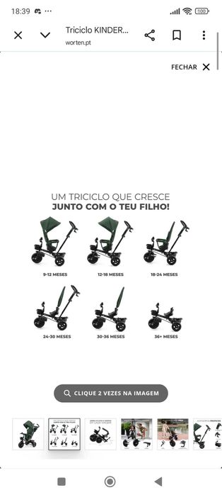 Triciclo KINDERKRAFT Aveo Mystic Green (6 em 1)