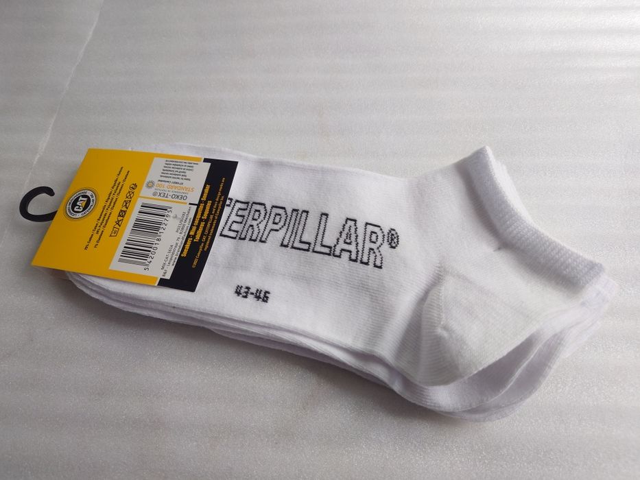 Skarpety CAT 43-46 stopki krótkie do kostki Caterpillar 3 pary białe