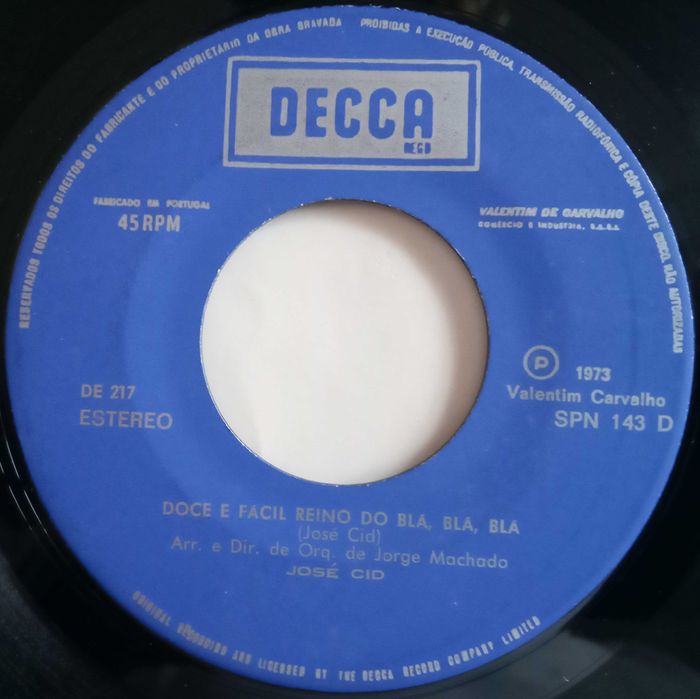 José Cid	- - - - -	Cantiga Portuguesa	- - - - -	Single