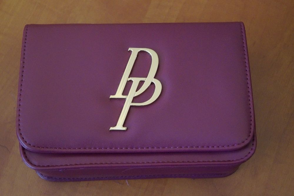 Nowa fioletowa, buraczkowa kopertówka