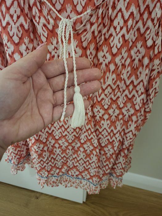 Zwiewna koszulka boho/indyjska L