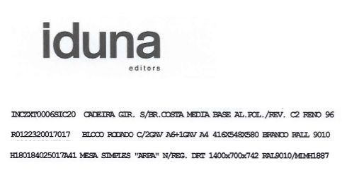 Secretaria, cadeira giratória e gavetas Escritorio