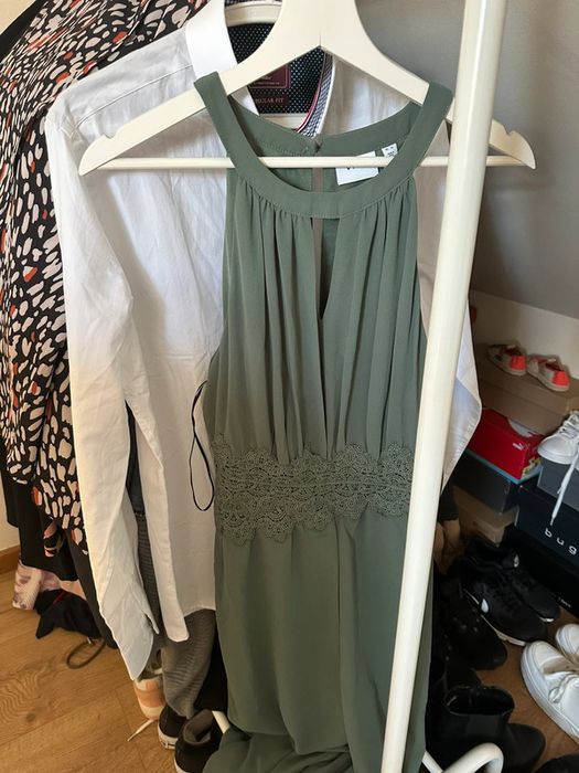 Kombinezon szałwia wide leg Vila 36