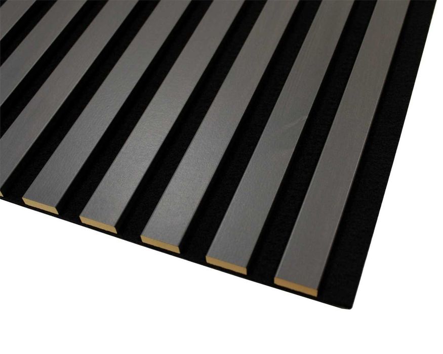 Lamele ścienne, akustyczne na czarnym filcu 275cm x 54cm - BLACK WOOD