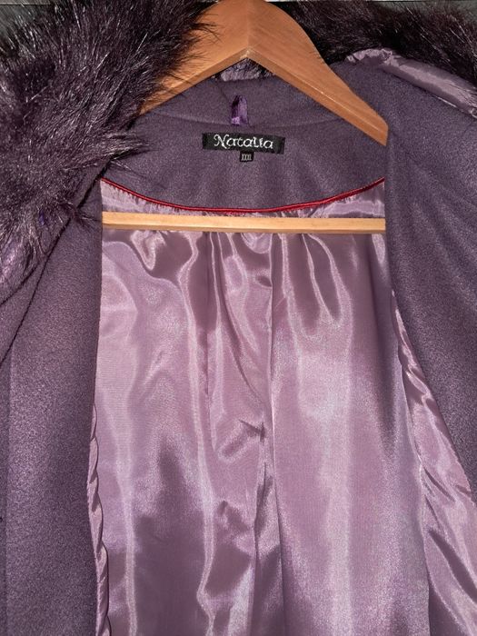 Płaszcz śliwkowy r. 46/48