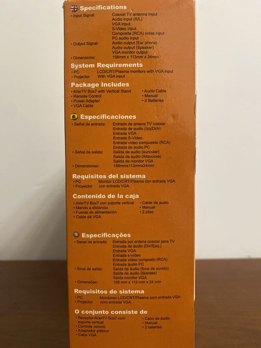 Box da AVer Media NOVA para TV por antena