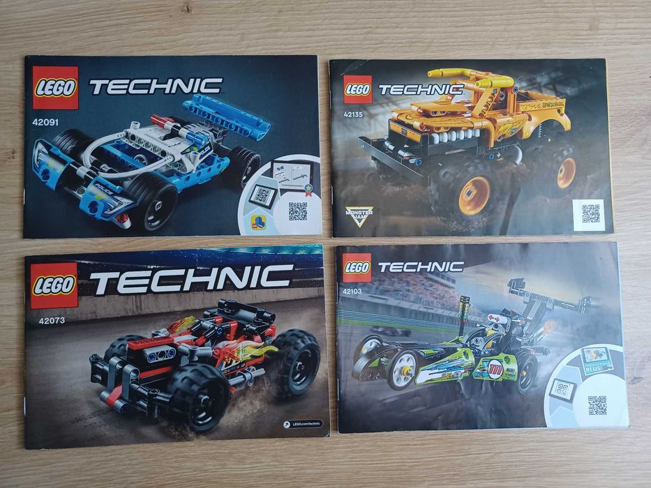 Lego Technic 4 samochody 42073 42091 42103 42135