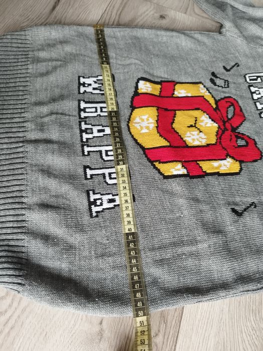 R.L szary męski sweter prezent gangsta wrappa