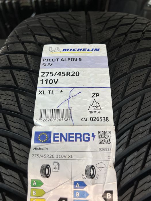275/45/20 Michelin Pilot Alpin PA5 SUV 275/45 R20 110V Run Flat *