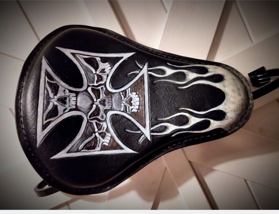 Siedzenie solo bobber chopper custom#skóra