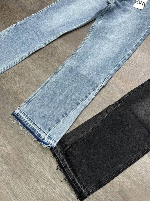 Джинсы Zara flared jeans черные и светлые