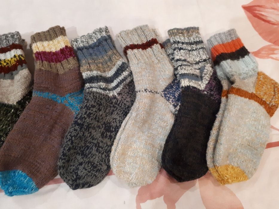 Вязанные носки,шерсть.