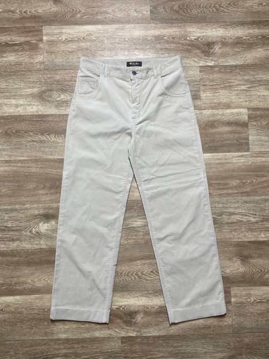 Loro Piana Women’s 2021 Lan Strech Corduroy Pants Beige Size IT42