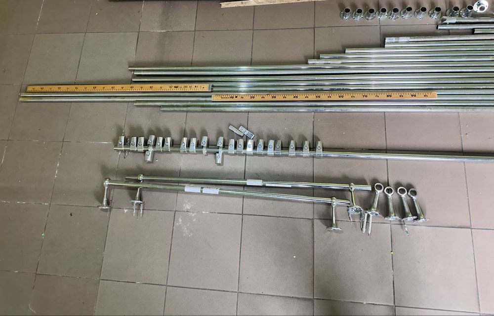 Продам торговое оборудование системы Джокер(хромированные трубы,фитинг