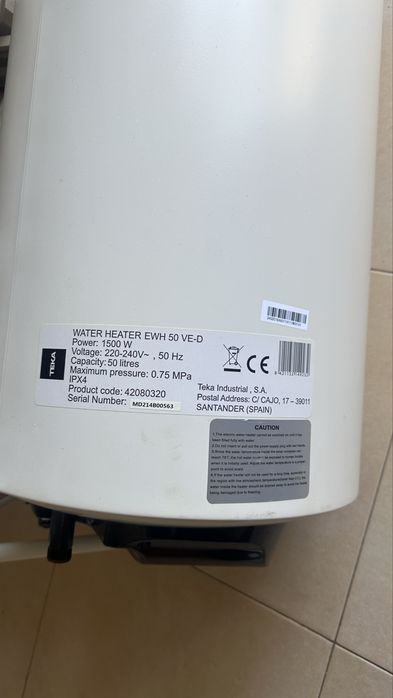 Termoacumulador Teka EWH 50 VE-D 50L