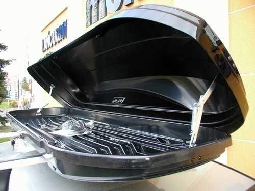 Bagażnik Box dachowy Kufer Boks bagażowy HAKR MAGIC 320 Czarny metalik