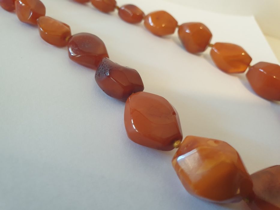 Fantástico colar vintage em âmbar "Butterscotch"