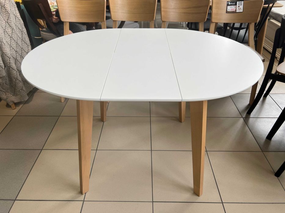 Стіл Марс Д90+30 кухонний круглий розкладний буковий на кухню бук