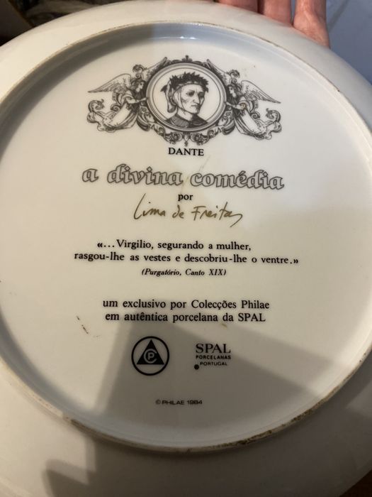 8 Pratos Divina Comedia - Dante - por Lima de Freitas SPAL